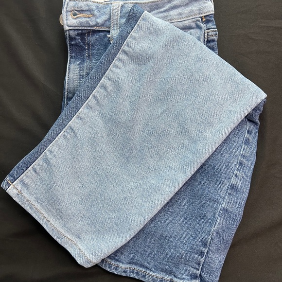 Cello Two-Tone Blue Wide Leg Jeans - Picture 6 of 10